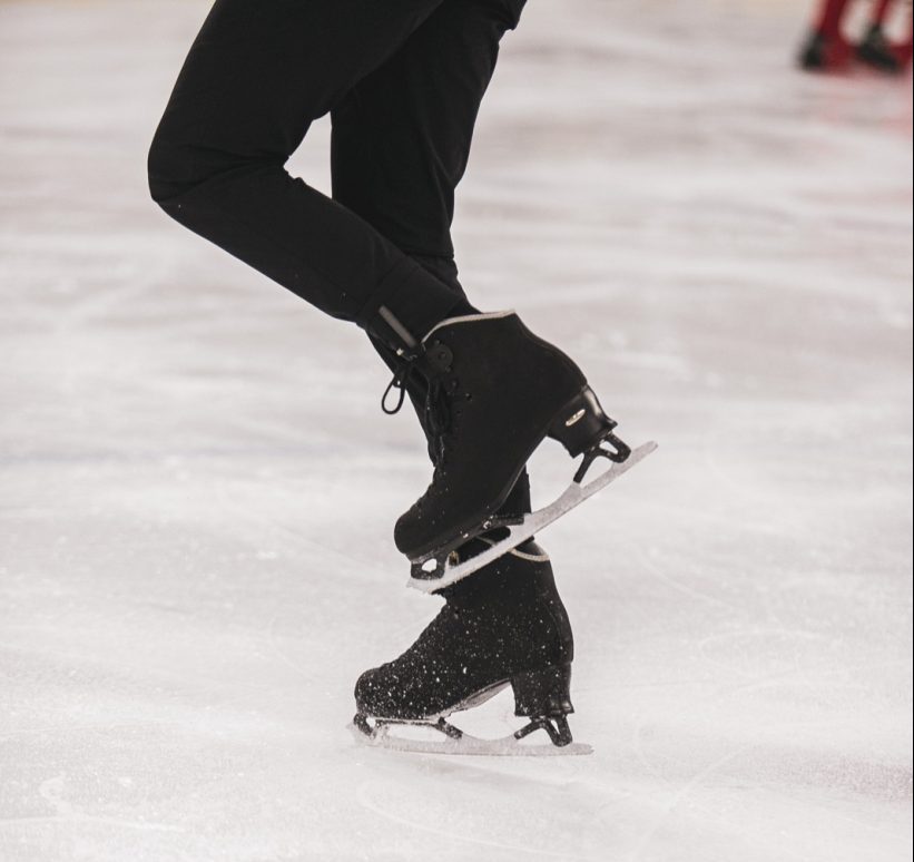 Eiskunstläufer Schlittschuhe